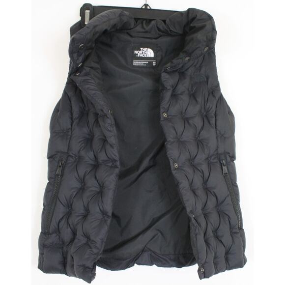 The North Face Black 550 Goose Down Snap Lightweight Puffer Vest Womens XS - Picture 5 of 7